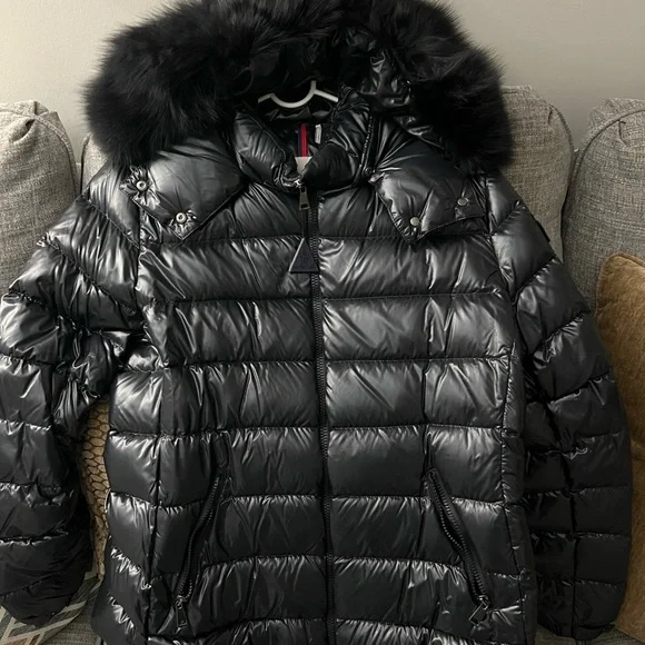モンクレール　budy fur Moncler Bady Faux Fur Short Down Jacket | Bloomingdale's